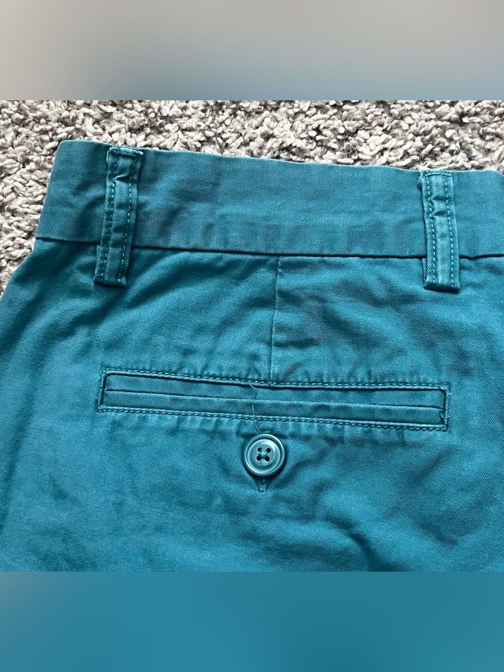 Old Navy Teal/Grey Flat-Front Chino Shorts set, like new - Picture 13 of 15